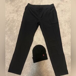 New - Manmade Black Pants & Tuque